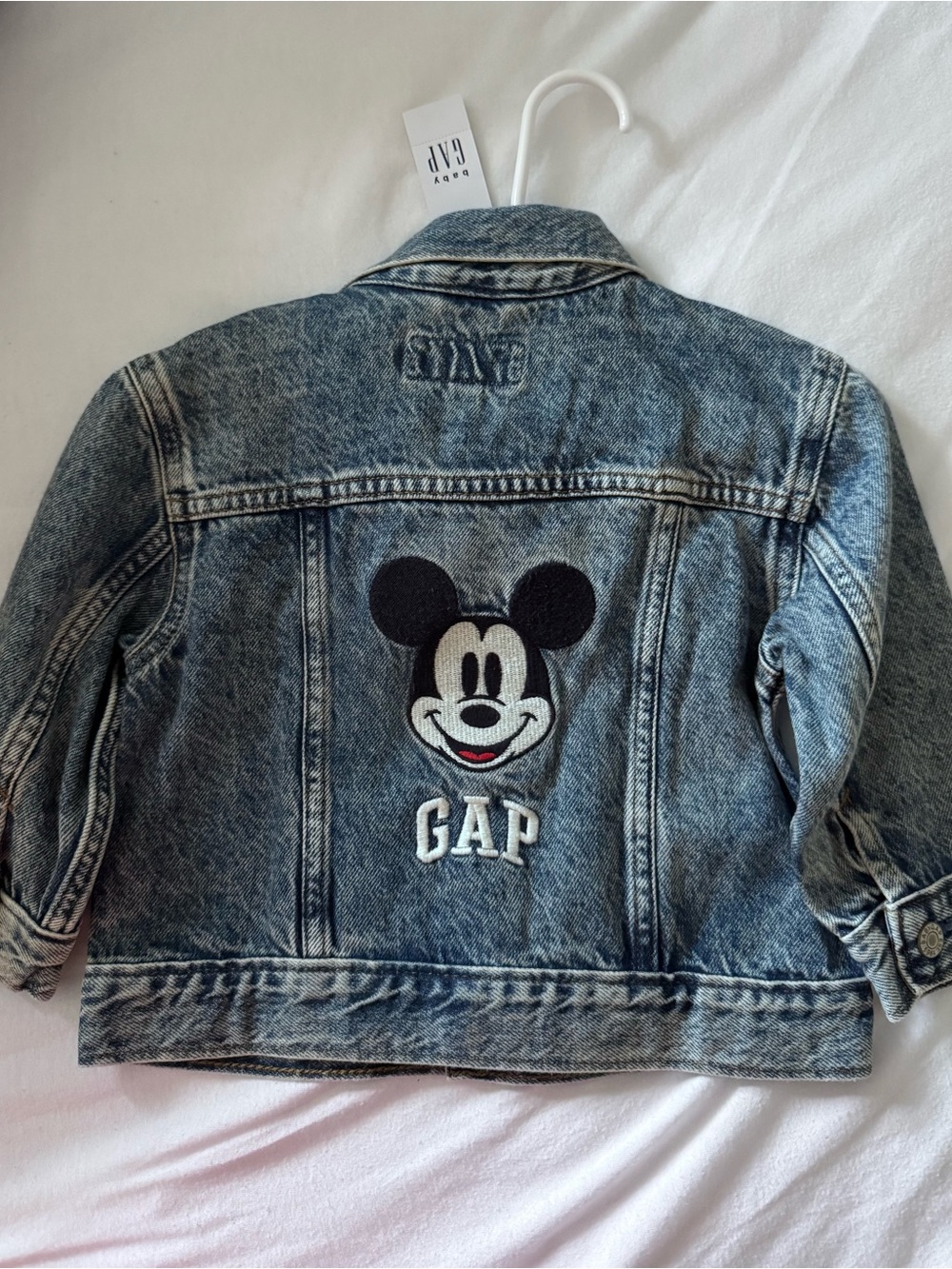 GAP Kids Denim Jacket with Mickey Patch - Blue